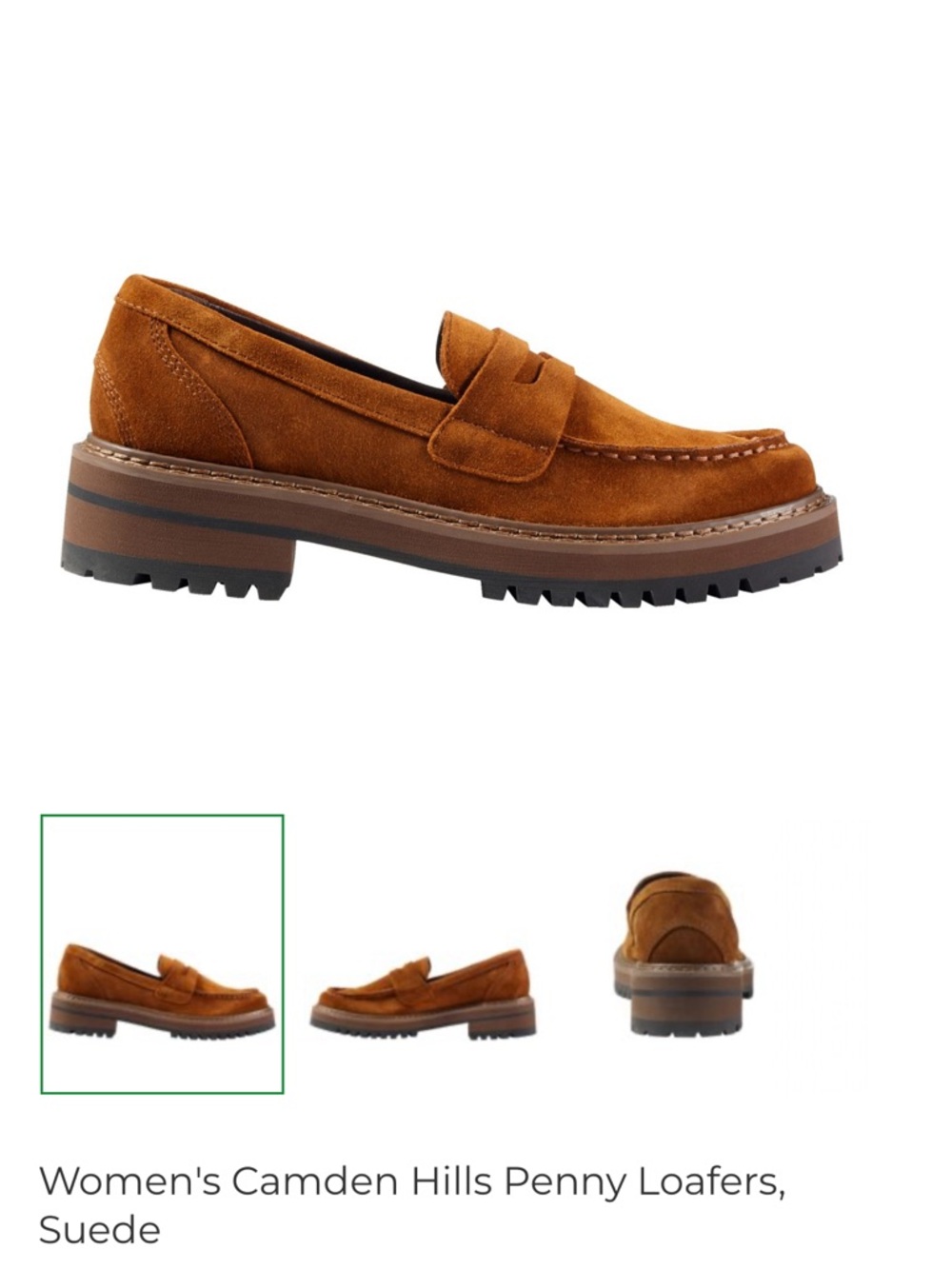 L.L. Bean Women’s Camden Hills Penny Loafers Suede